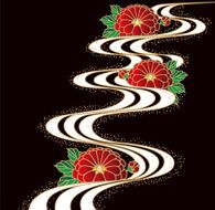 Chrysanthemum Ogawa Pattern of the kimono Japanese style