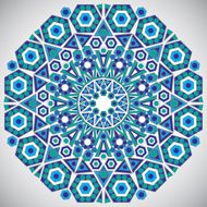 Decorative design of circle template in traditional oriental sty