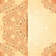 Ornate vintage template in Indian mehndi style