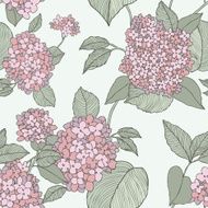 Seamless pattern with flowers lilac N7