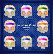 Dia Muertos Calaveritas Textura