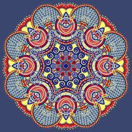 Mandala Circle Decorative Spiritual Indian Symbol Of Lotus Flow N2