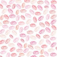 Lips and kiss print illustration design element pattern