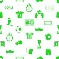 soccer football icons seamless green pattern eps10