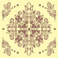 pattern with vintage floral ornament