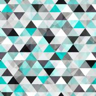 turquoise triangle seamless pattern N2