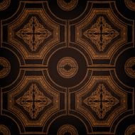Vector ceiling tile seamless vintage decorative black