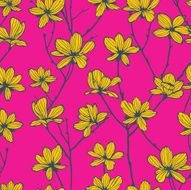 Seamless pattern with flowers lilac N8