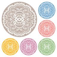 Circle lace ornament round ornamental geometric doily pattern christmas snowflake