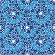 Blue arabic seamless pattern