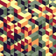 Abstract 3d geometrical background Mosaic Vector illustration N2