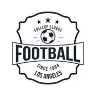 Soccer Football Typography Badge Design Element N3