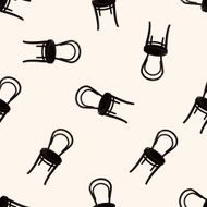 chair cartoon sticker icon