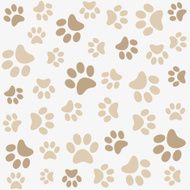 Seamless animal pattern of paw footprint N2