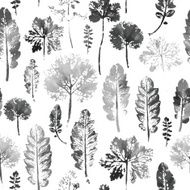 watercolor pattern of leaves seamless texture background N2