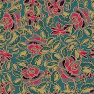 Seamless pattern with grow roses flower