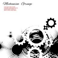 Abstract grunge background gears