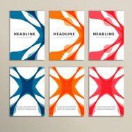 Set of six covers with abstract patterns N4