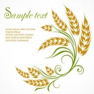 Stylized wheat pattern &amp; text