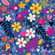 flowers and birds pattern N2