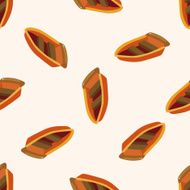 Transportation boat cartoon seamless pattern background