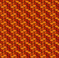Abstract Geometric Orange Seamless Background Vector