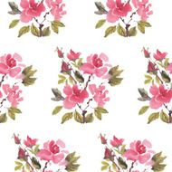 Watercolor flowers Roses N3