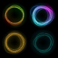 design elements glowing energy circles