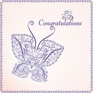 Invitation vintage card with floral elements N4