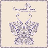 Invitation vintage card with floral elements N5