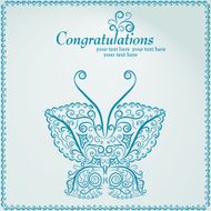 Invitation vintage card with floral elements N6