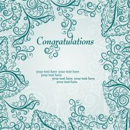 Invitation vintage card with floral elements N7