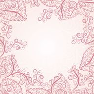 Invitation vintage card with floral elements N8
