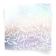 Spring background with flowers Vector illustration