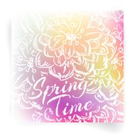 Spring background with flowers Vector illustration N2