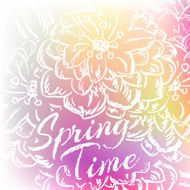 Spring background with flowers Vector illustration N3