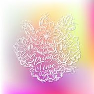 Spring background with flowers Vector illustration N4