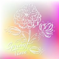 Spring background with flowers Vector illustration N5