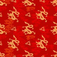 Seamless Chinese Dragon Pattern