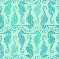 Seamless pattern of seahorse