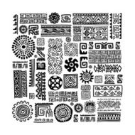 Ethnic handmade ornament for your design N4