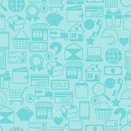 Internet shopping seamless pattern