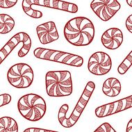 Seamless candy cane vector background N2