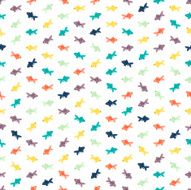 Seamless colorful background made of different goldfish