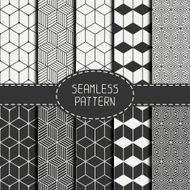 Set of geometric seamless cube pattern with rhombuses Wrapping paper N2