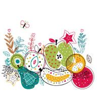 mix fruits illustration N2