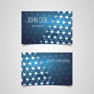 Business Card Template with Abstract Network Connections Pattern Design