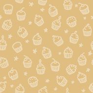 seamless pattern cupcakes