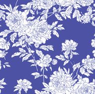 Seamless pattern with flowers peonies N2