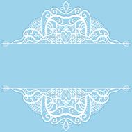 Wedding invitation or greeting card design with lace pattern ornamental N4